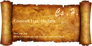 Csereklye Helga névjegykártya
